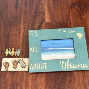 ALOHAS 'Ohana Frame - Blue and Cream